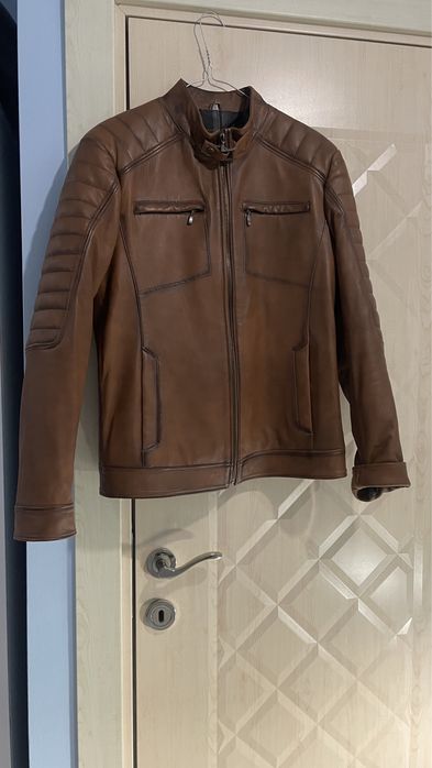 Мъжко яке от ЕСТЕСТВЕНА Кожа / Кафяв цвят