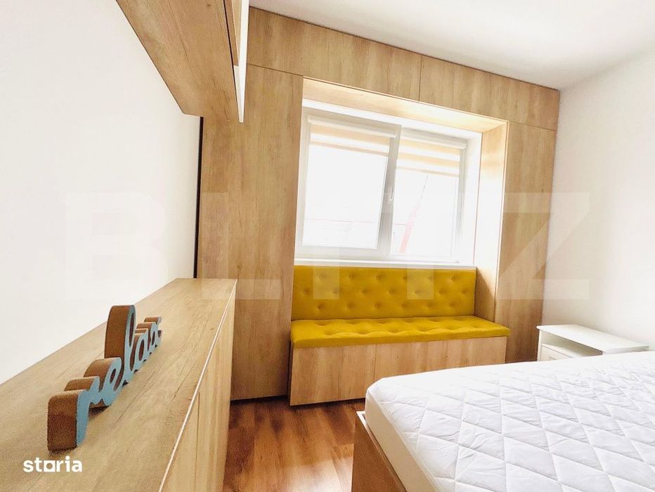 Apartament cu 2 camere, mobilat modern, cu terasa si parcare