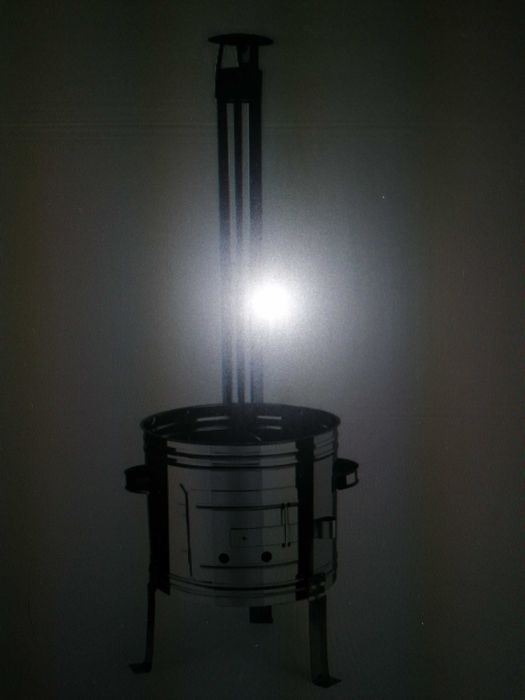 Sobă inox cu burlane+  ceaun fontă emailată/tuci  10,8 L Promo 599 lei