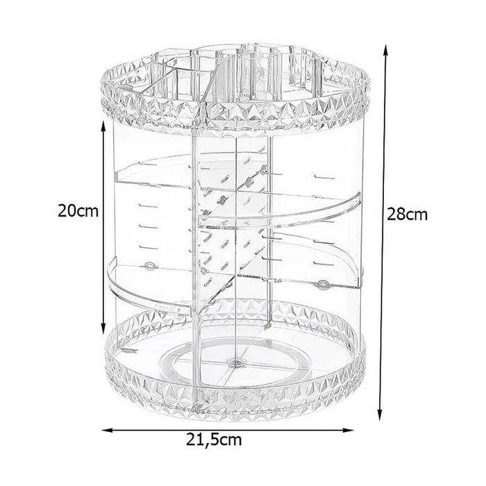 Органайзер за козметика и бижута, въртящ се на 360°