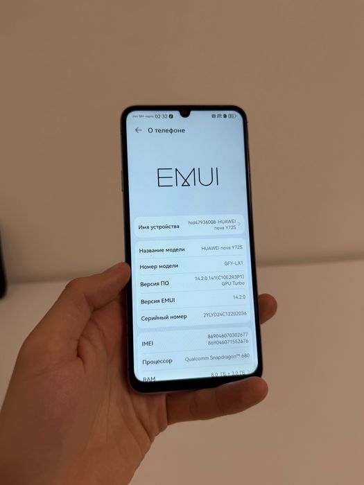 Huawei nova y72s 6000 батарея