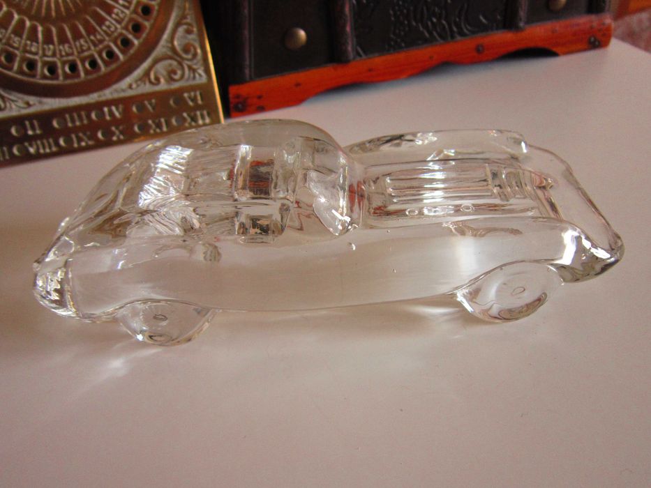 cadou rar Jaguar cristal vintage Hofbauer Clear Glass Lead Crystal