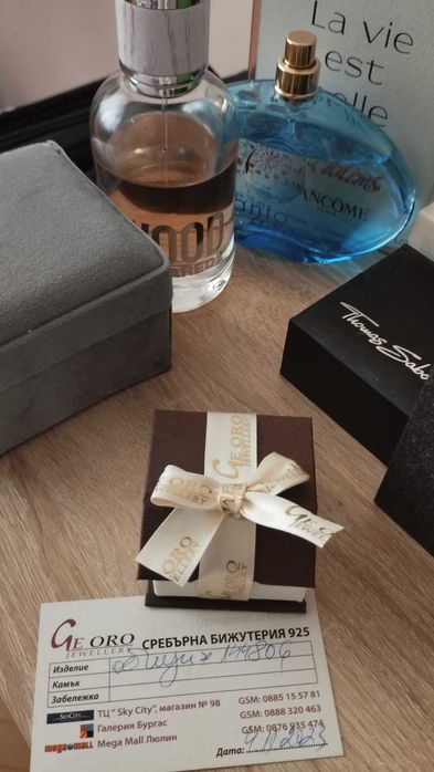 Обици GeOro сребърни 925 печат и сертификат