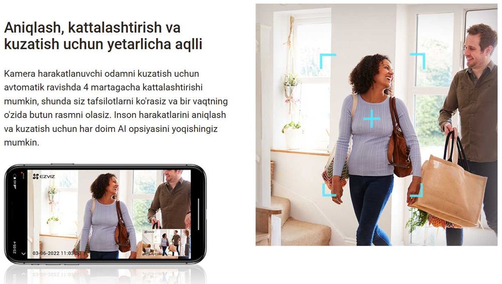 Ezviz H6c Pro (4K 8MP) Kamera | Wi Fi Kamera | Видеоняня |Видеокамера