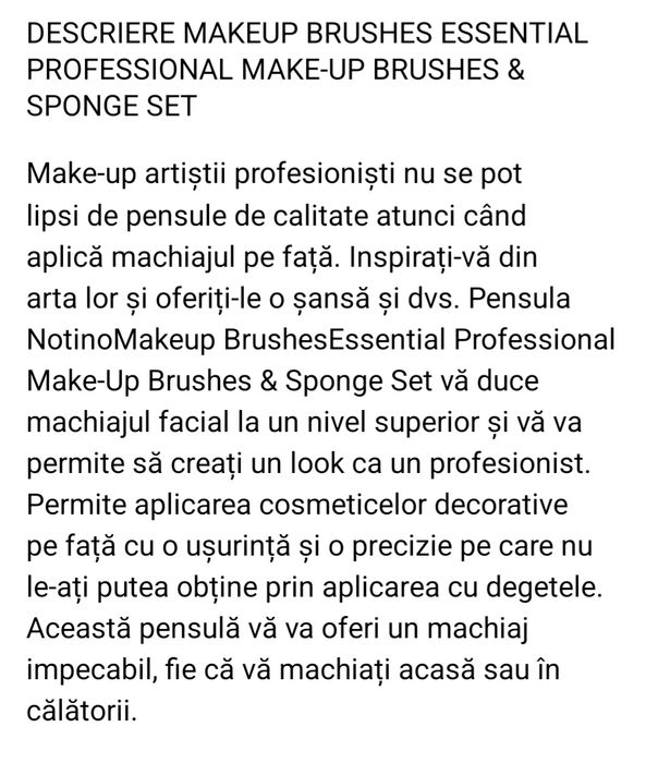 Set de pensule de machiaj Notino Makeup Brushes Essential Professional