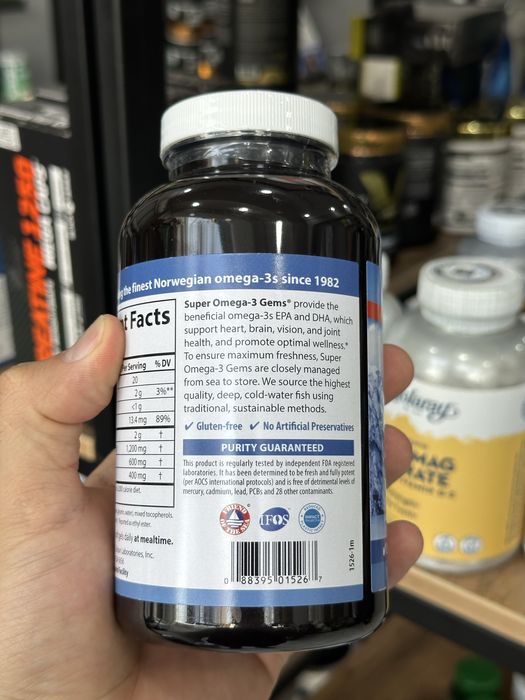 Carlson Super Omega 3 1,200 mg 180 капсул