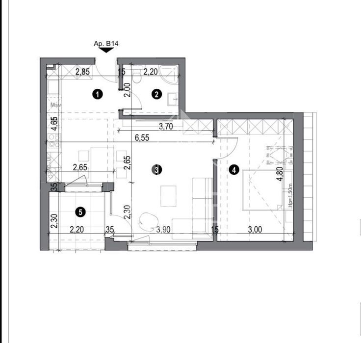 Apartament 2 camere, bloc cu lift, 50mp, zona Freidorf din Timisoara