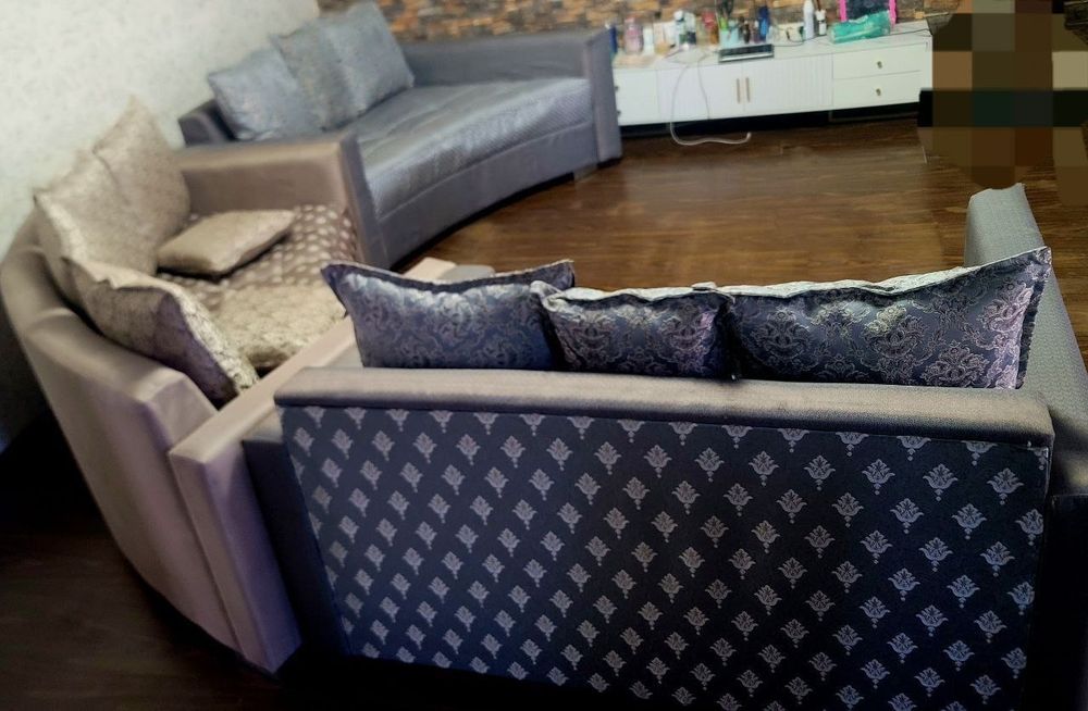 Евро полукруглый диван в 3 части +12 падушек читайте ниже