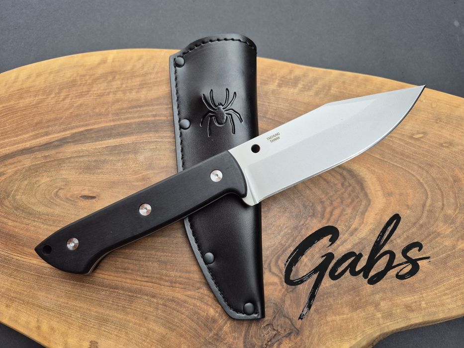 Фиксиран нож Spyderco Province FB45GP,фултанг с кожена кания