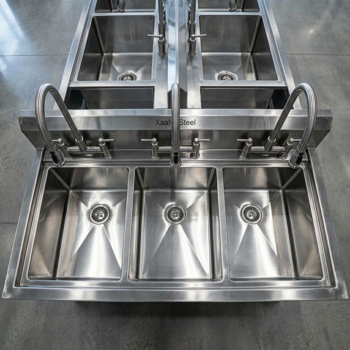 Ванна моечная 3-секционная / Nerjaveyka moyka 3-talik — XaaN Steel