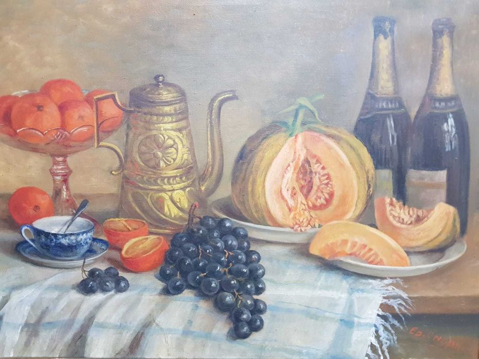 Tablou vechi,pictura in ulei!