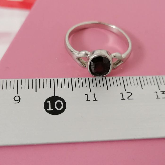 Inel din argint cu piatra naturala granat
