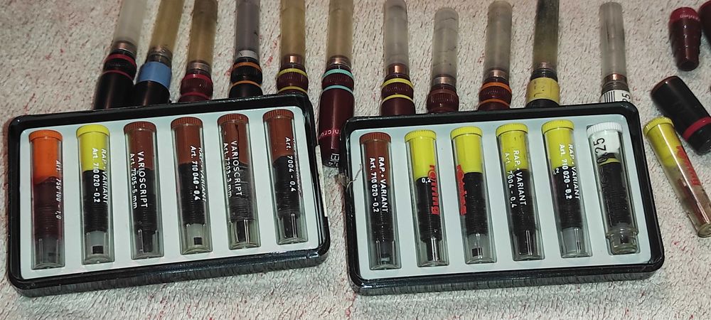 vand rotringuri varsate pret 300 ron fix tot din poze  necesita servisare - tus uscat