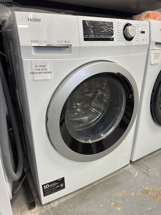 Mașină de spălat rufe 7kg Haier HW70-BP14636N, factura si garantie 12 lunu