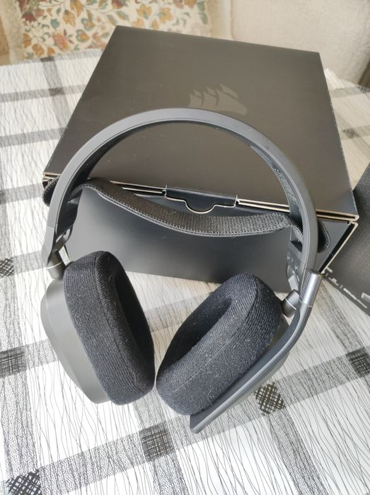 Безжични слушалки Corsair HS80 - Carbon