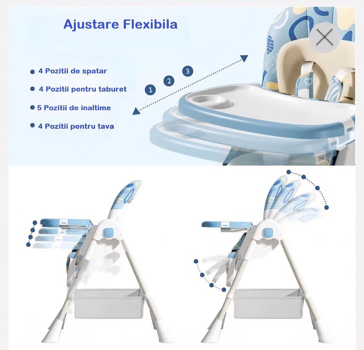 Scaun de masa bebe reglabil