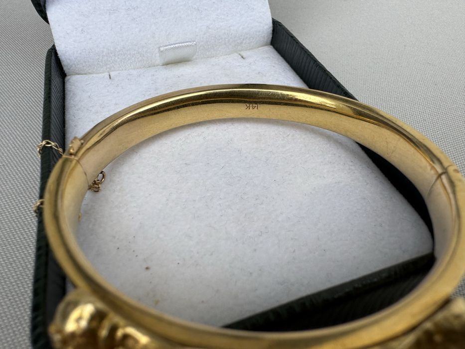 Bratara aur 14 k, perlute, turcoaze si rubine