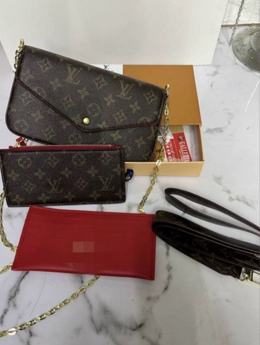 Клатч лв,сумка коричневая