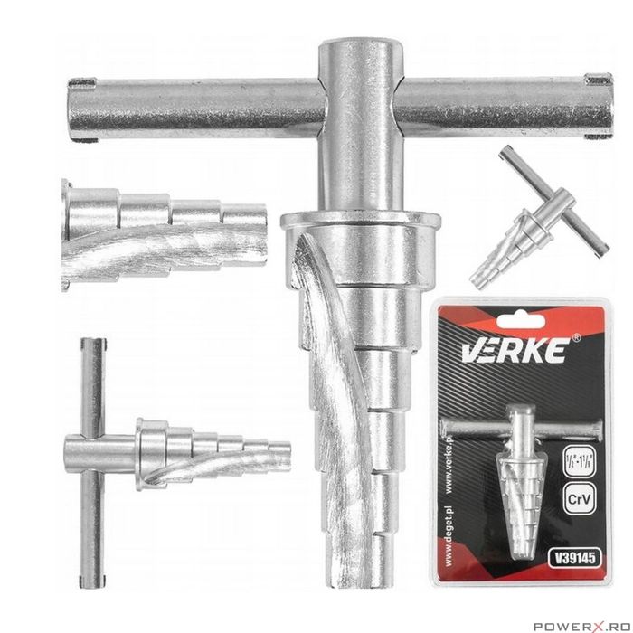 Cheie pentru radiator cu mâner, 1/2" - 1 1/8", Verke