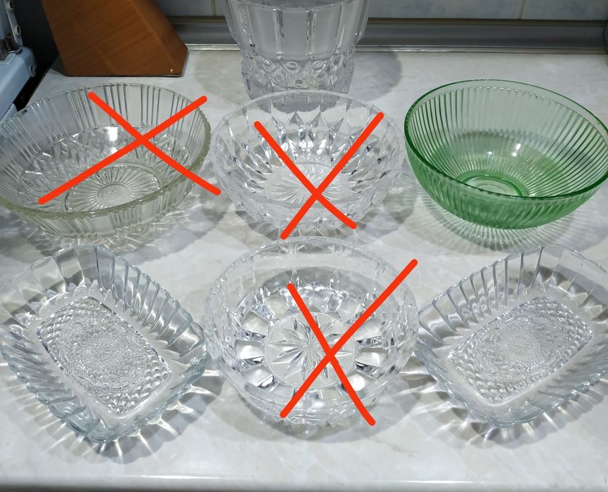 Салатницы разные, стекло