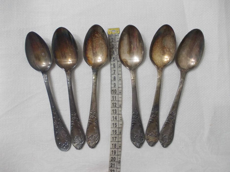 Новые десертные мельхиоровые ложки. 6 шт.