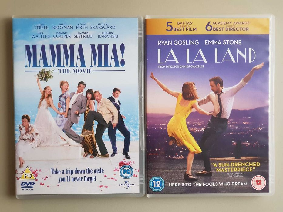 Pachet 2 filme celebre: La La Land și Mamma Mia!, pe DVD