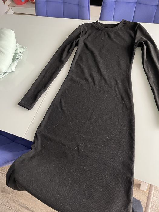 Черное платье-лапша