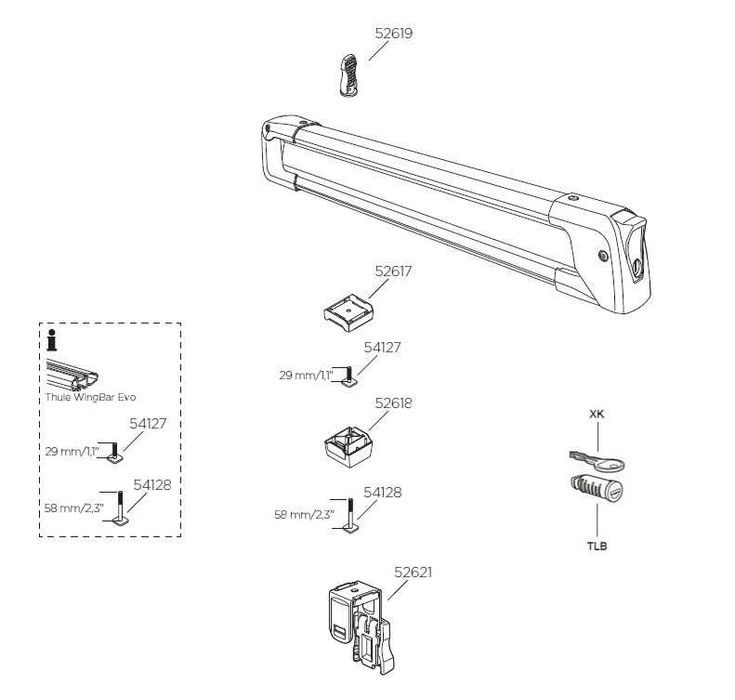 Долен монтажен комплект за Thule SnowPack 7324