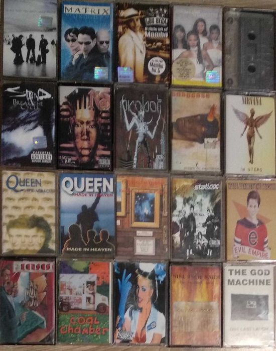 Лот от 25 аудио касети (рок, поп, алтърнатив, рап)