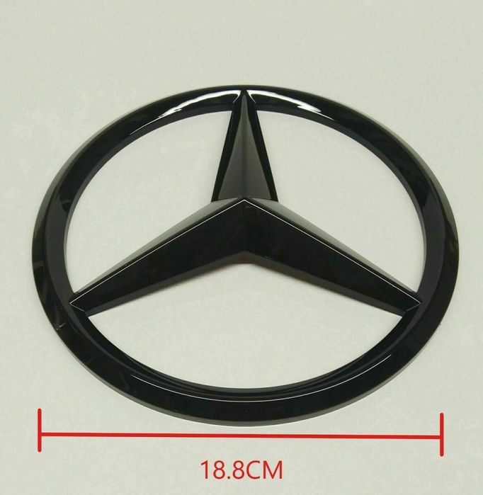 Semn Emblema Logo Grila Fata  Mercedes A B C E Class  CLA CLS 18.5cm