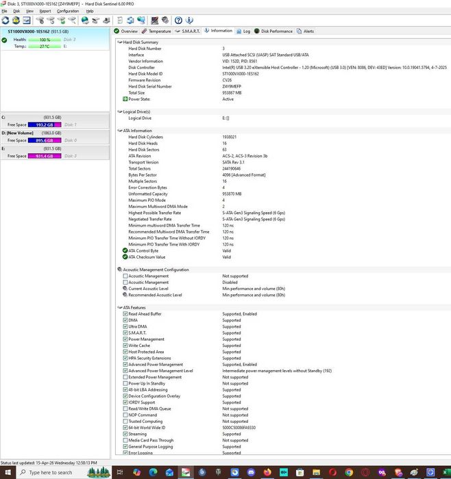 Hard disk Seagate SV35 3.5 1TB 7200rpm 64MB SATA3 (ST1000VX000)