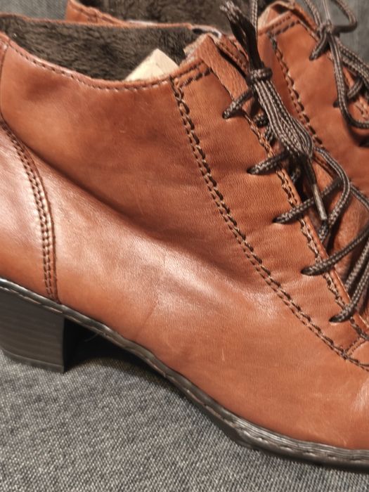 Боти, кожени, топла подплата, Rieker, 39