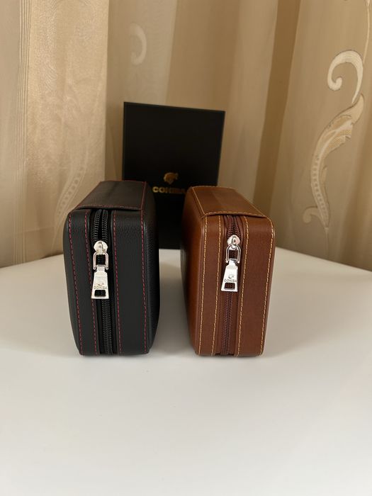 Cohiba преносим хумидор за 4 пури – кедър, кафяв/черен
