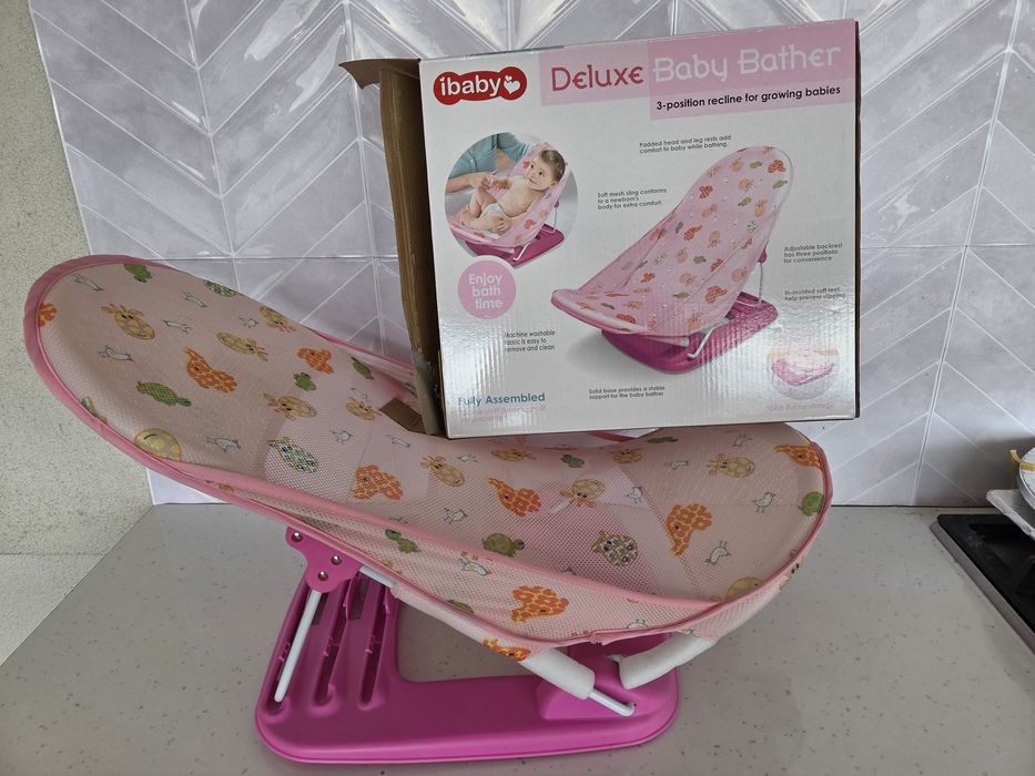 Scaun de baie bebe cu spatar pliabil