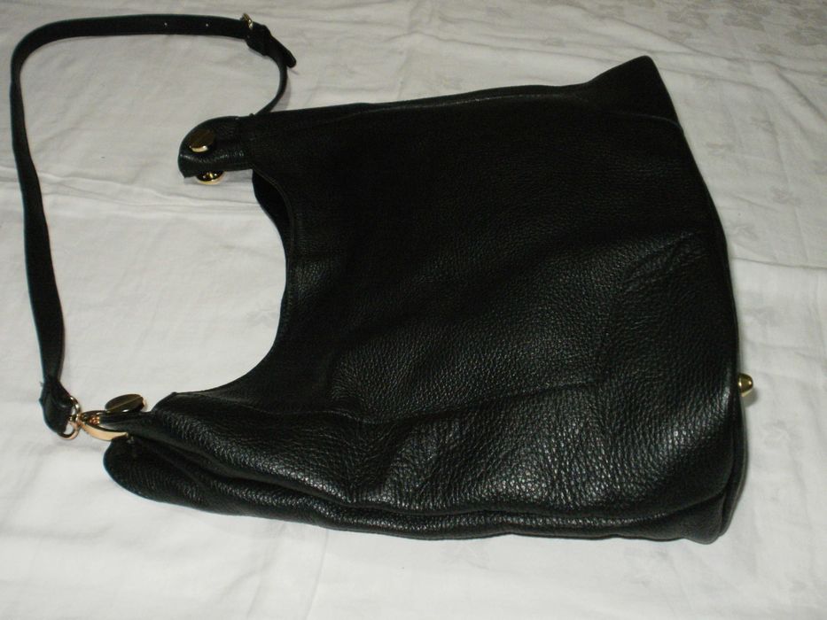 нова черна дамска естествена кожа