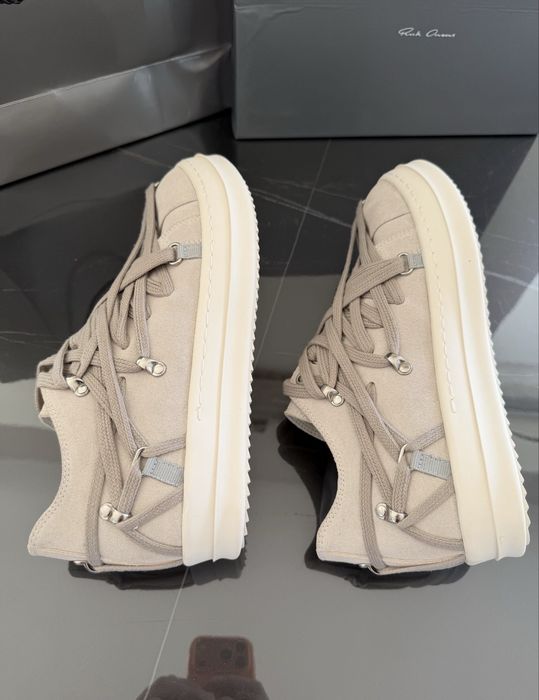 Rick Owens Hollywood megalace suede sneakers