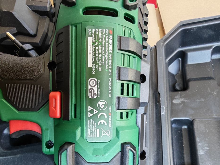 Bormasina impact Parkside PASSK 20 LI C4 20V pistol mașină filetanta