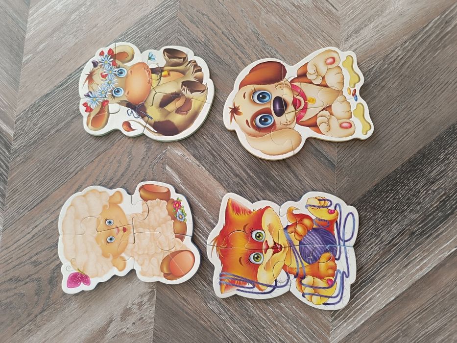 Продам крупные пазлы и мозаику для малышей б/у