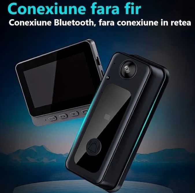 Sonerie video inteligenta, bluetooth, night vision, infrarosu, senzor IR, interfon video HD