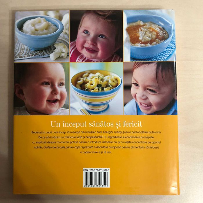 Carte de bucate pentru copiii intre 6 si 18 luni, de Lisa Barnes