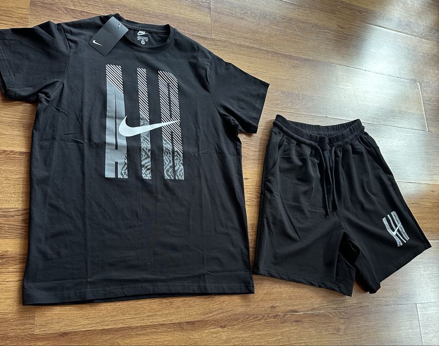 Мъжки,памучен,черен къс комплект Nike Air
