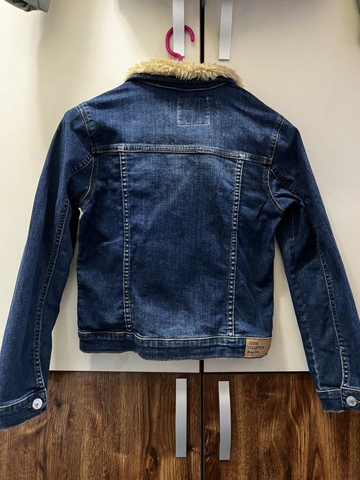 Детско яке Деним, чисто ново, дънково с пухена яка