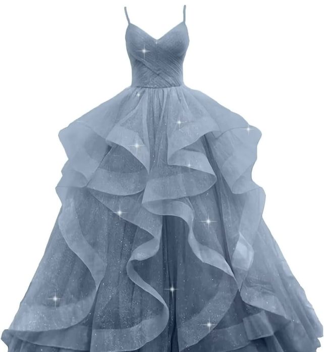 Платье голубое 44-46 р-р