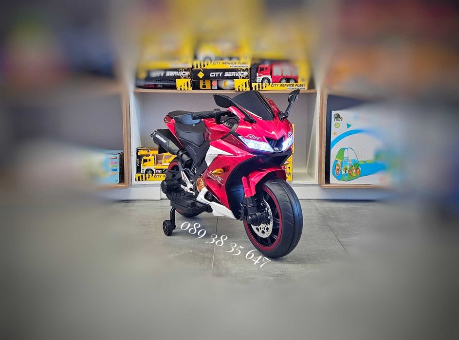 ТОП ЦЕНА!НОВО!Акумулаторен мотор Motocross RED с 12V,кожена седалка