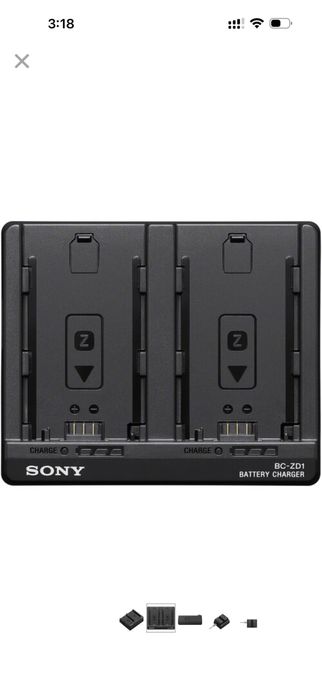 Продается оргинальное двойное зарядное устройство Sony BC‑ZD1