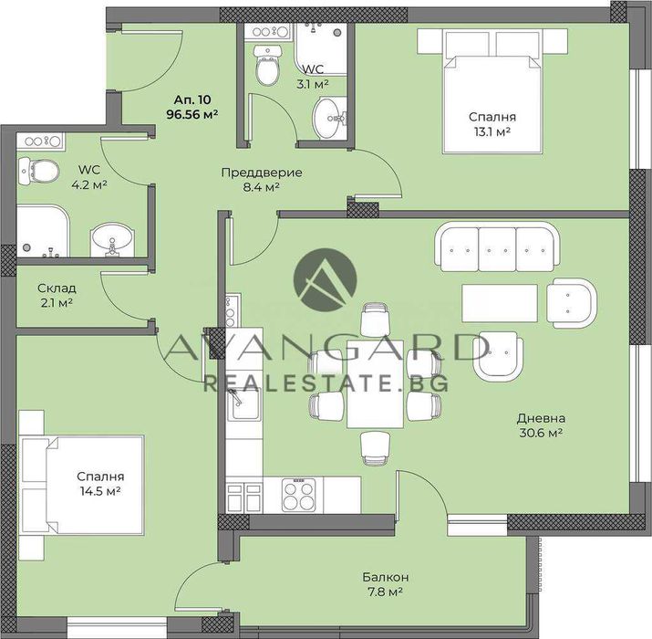 Продава се Тристаен апартамент в Пловдив, Беломорски - 107 кв.м за 785 €/кв.м - Снимка #2