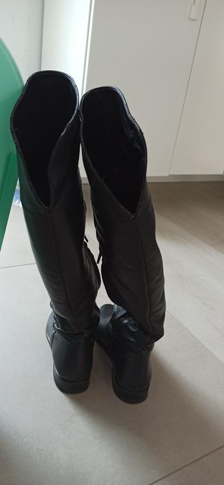 Cizme peste genunchi piele,mar 35(23cm interior)