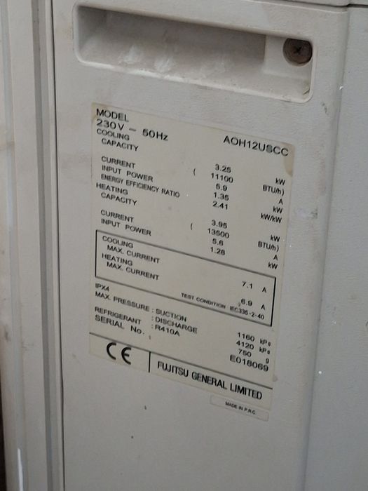 Aer condiționat  inverter Fujitsu General 11000 btu