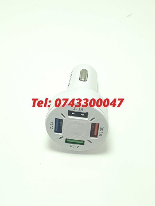 Superfastcharge Incarcator Auto Cu Patru Porturi Usb Partycharge