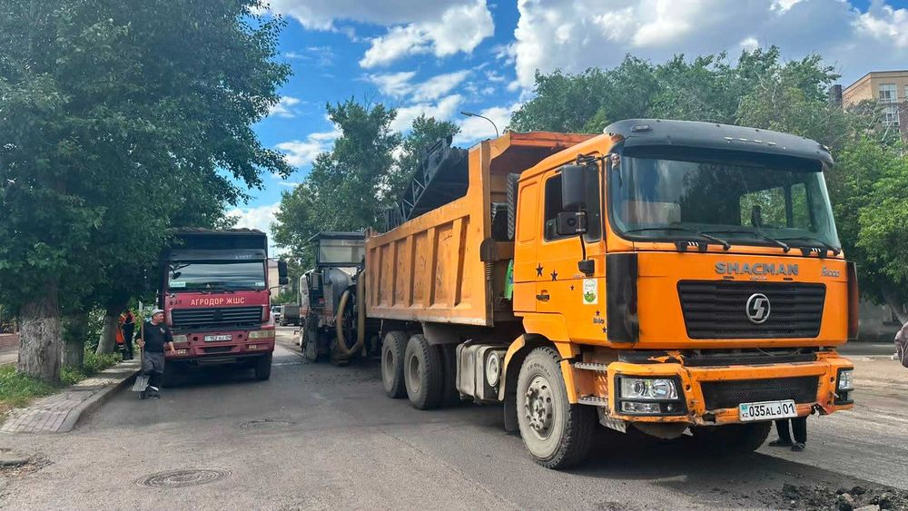 Асфальтирование и благоустройство улиц Караганда
